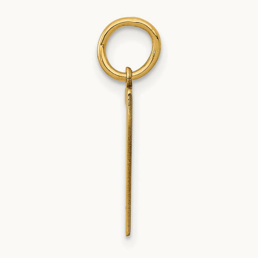 Small Elongated Number 7 Charm, 14K