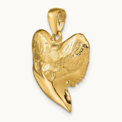 Solid Polished 3-D Shark Tooth Pendant — photo set