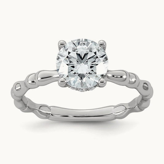 Round Center Ring, 1 5/8-3 1/5 ct Lab-Grown Diamond