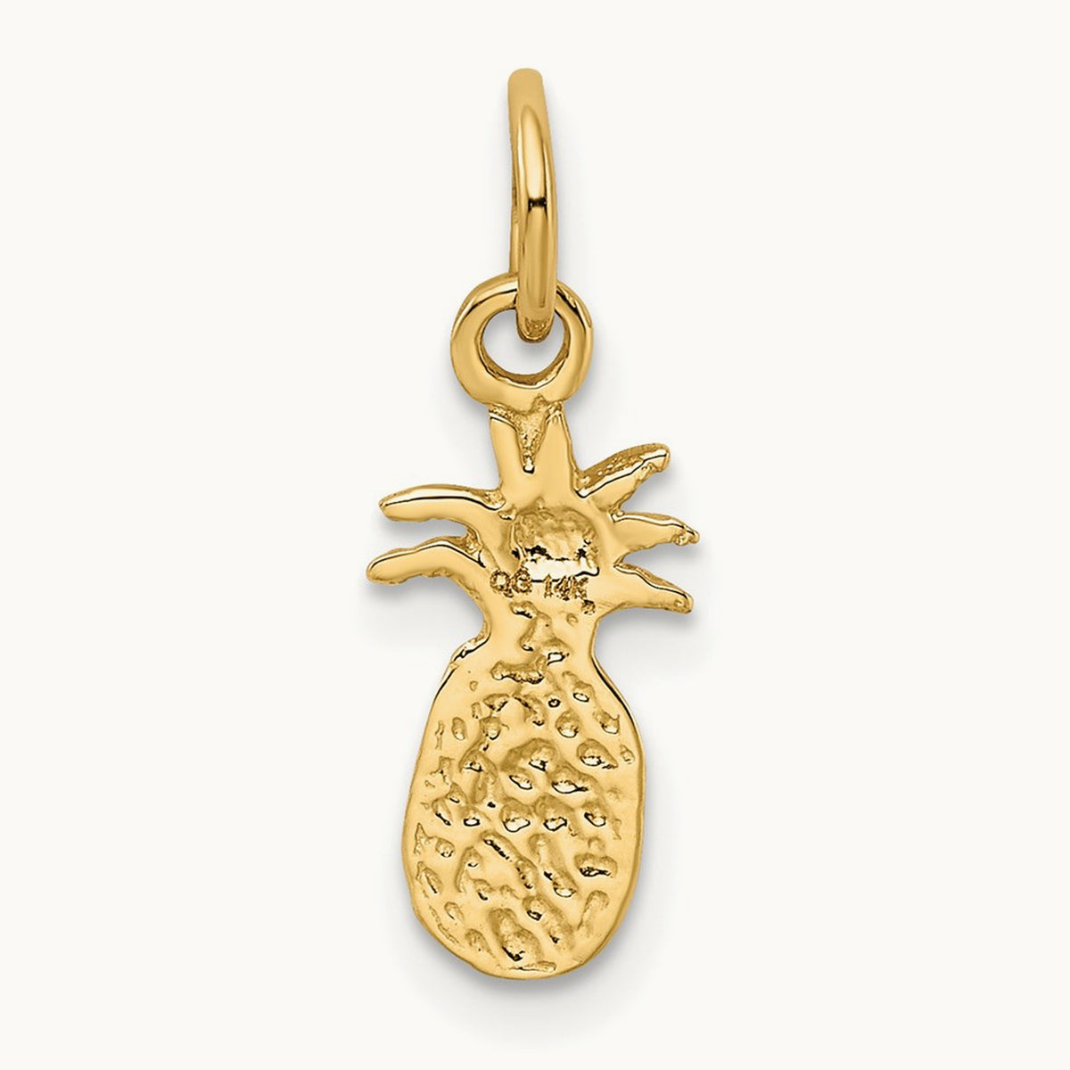 Polished Pineapple Charm, 14K