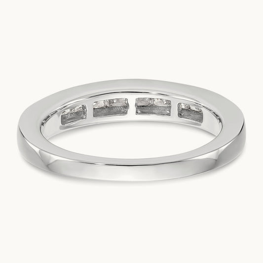 Diamond Wedding Band, 14K White Gold