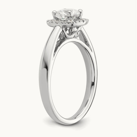 Round Semi-Mount Halo Engagement Ring, 0.20 ct tw