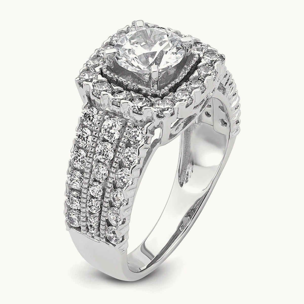 Semi-Mount Engagement Ring — 14K White Gold, 7
