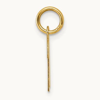 Small Script Letter K Initial Charm, 14K