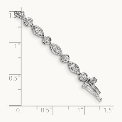 Diamond Bracelet, 14K White Gold