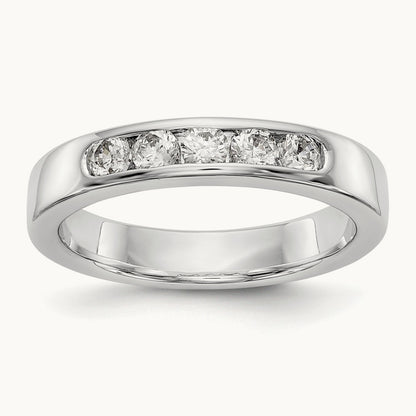 5-Stone Diamond Channel Band — 0.45 ct tw, 6
