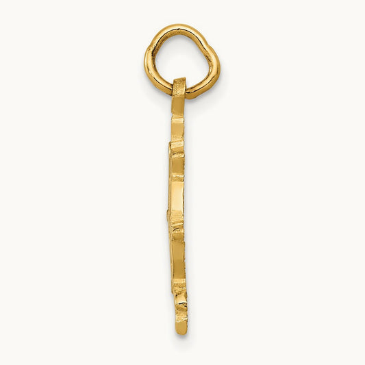 Ships Wheel Charm, 14K