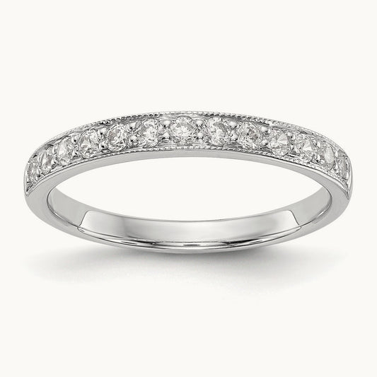 Diamond Wedding Band, 14K White Gold