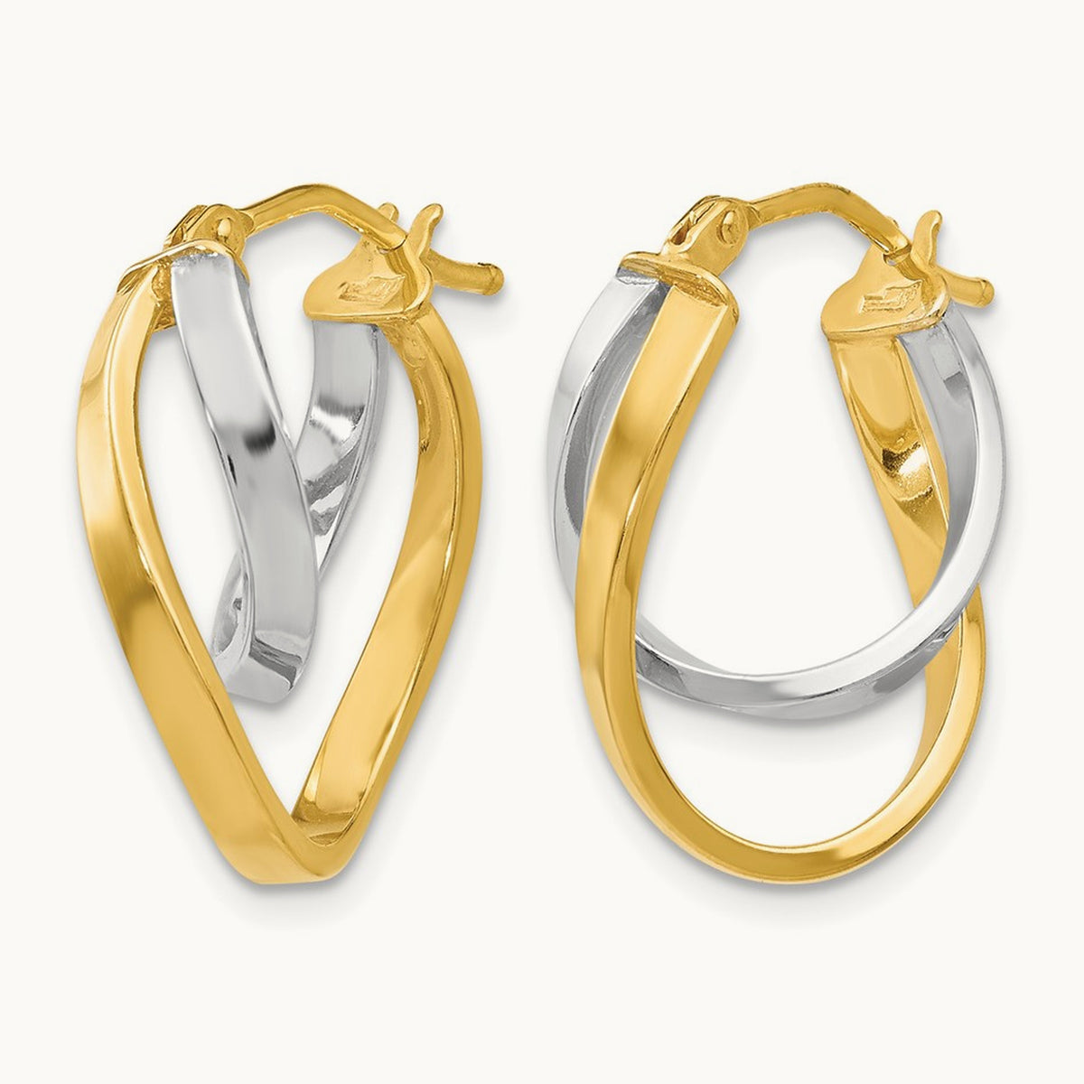 Leslie's with Polished Hinged Hoop Earrings — photo set