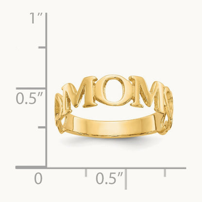 Polished Mom Ring, 14K