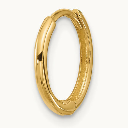 Single Polished Hinged Huggie Hoop Earring — 1.45x13mm