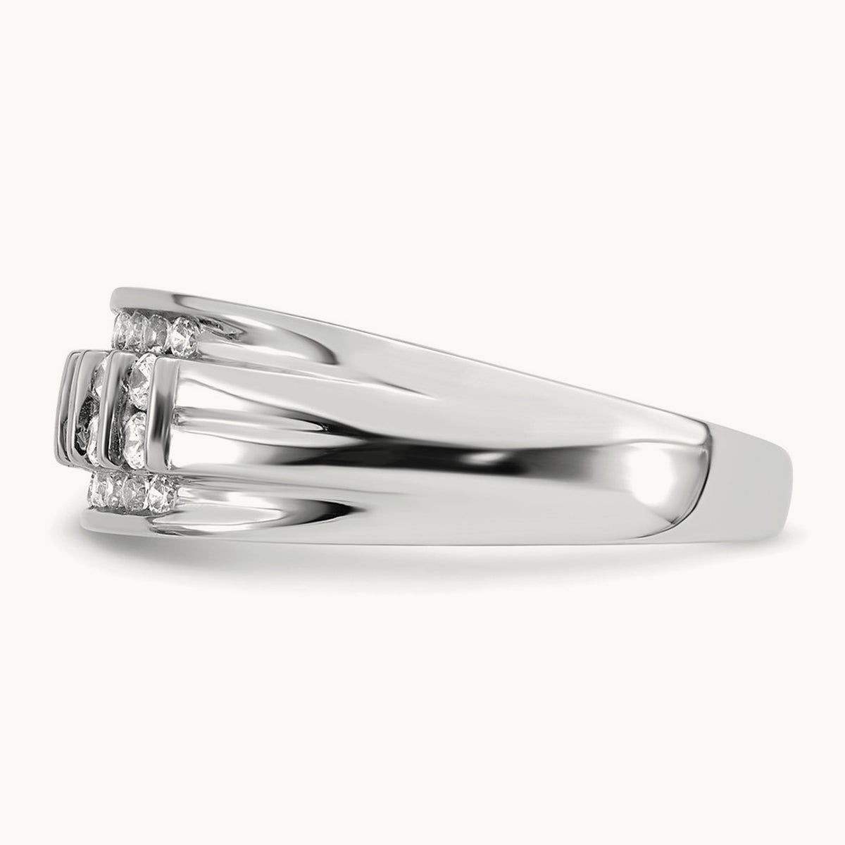Men's Ring — 10K White Gold, 10