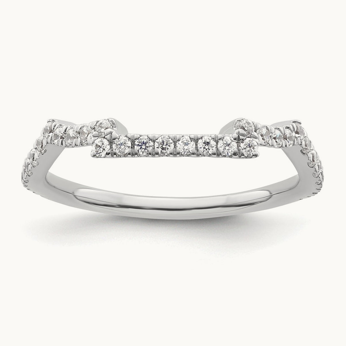 Notched Contour Wedding Band — 1/3 ct, 7