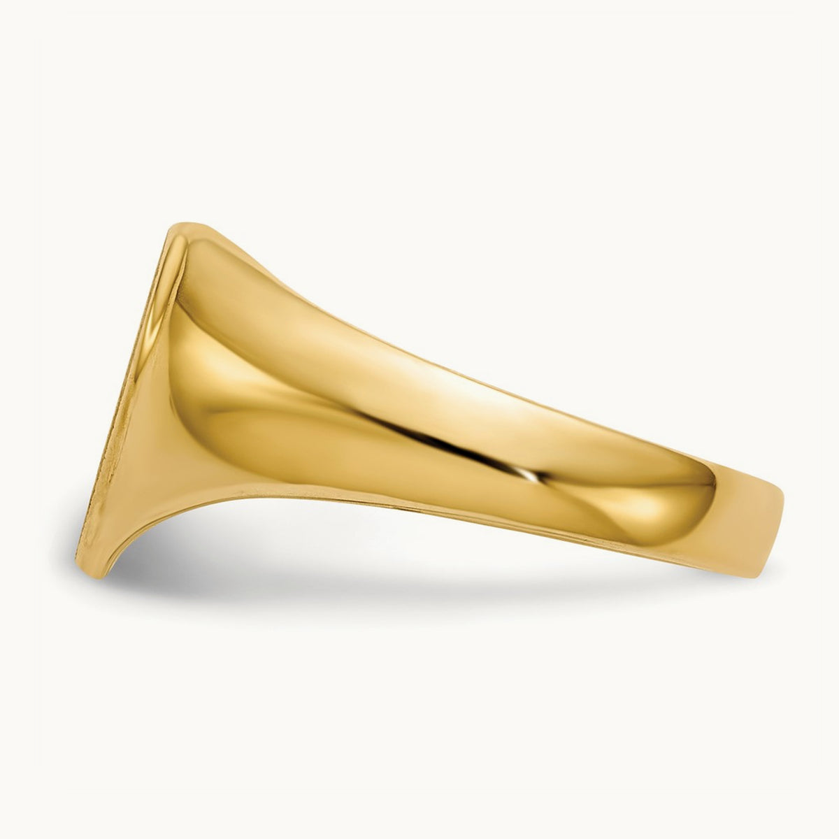 Open Back Heart Signet Ring — 9.5x9.5mm, 6