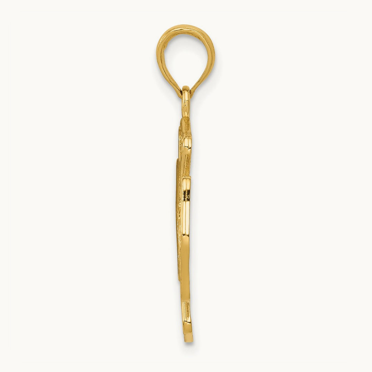 Fire Department FD St. Florian Badge Pendant — 14K Yellow Gold