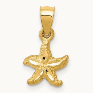 Starfish Pendant, 14K