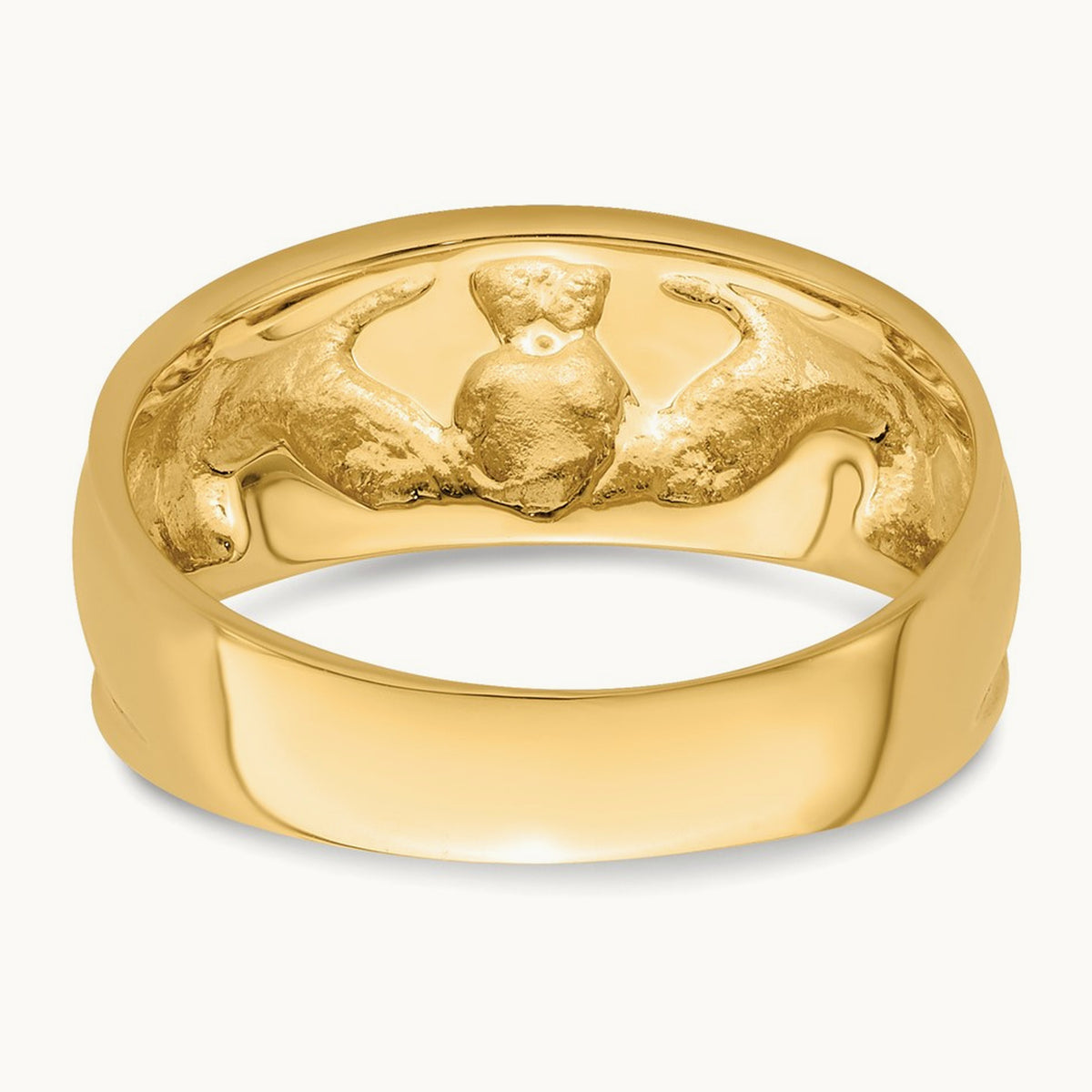 Women's Claddagh Band — 14K Yellow Gold