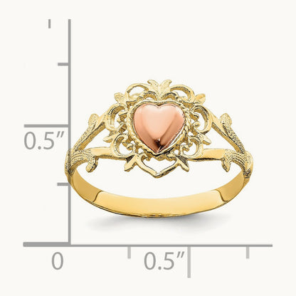 Heart Ring, 14K Two-tone