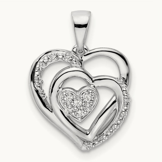 Polished Heart Diamond Pendant — photo set