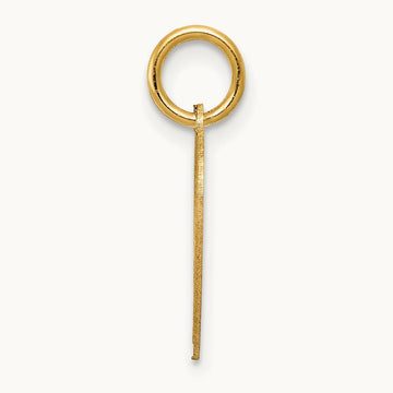 #1 GODDAUGHTER Heart Disc Charm, 14K