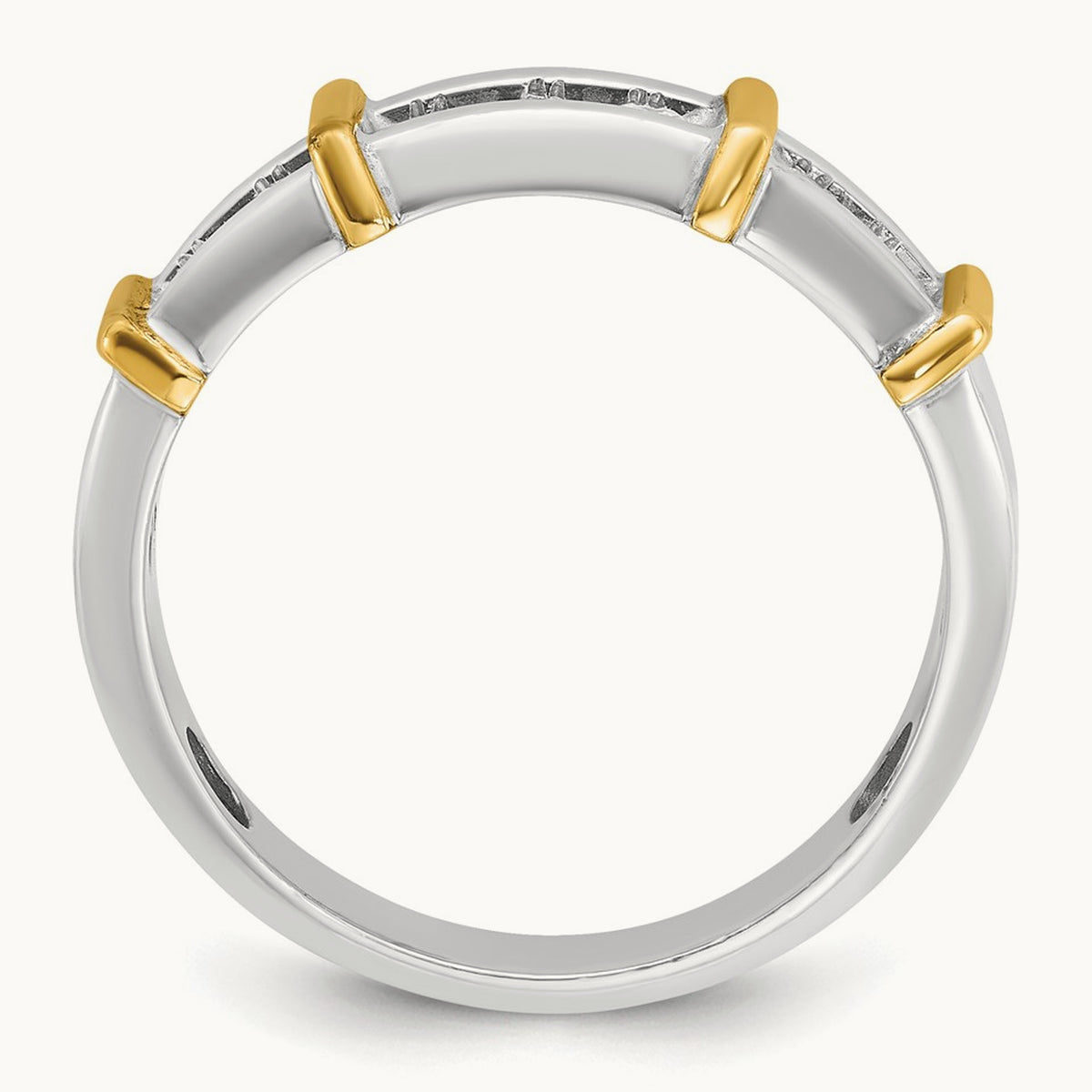 Men's Polished 7-Stone Diamond Ring — IBGoodman — 0.49 ct
