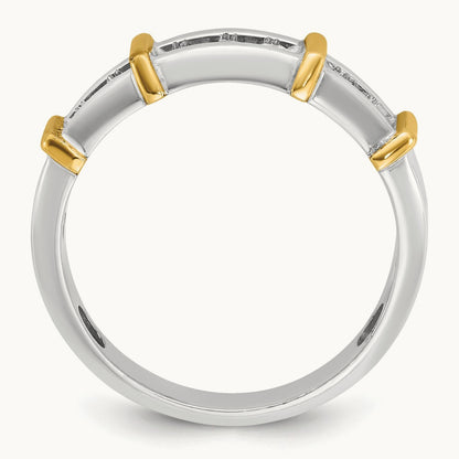 Men's Polished 7-Stone Diamond Ring — IBGoodman — 0.49 ct