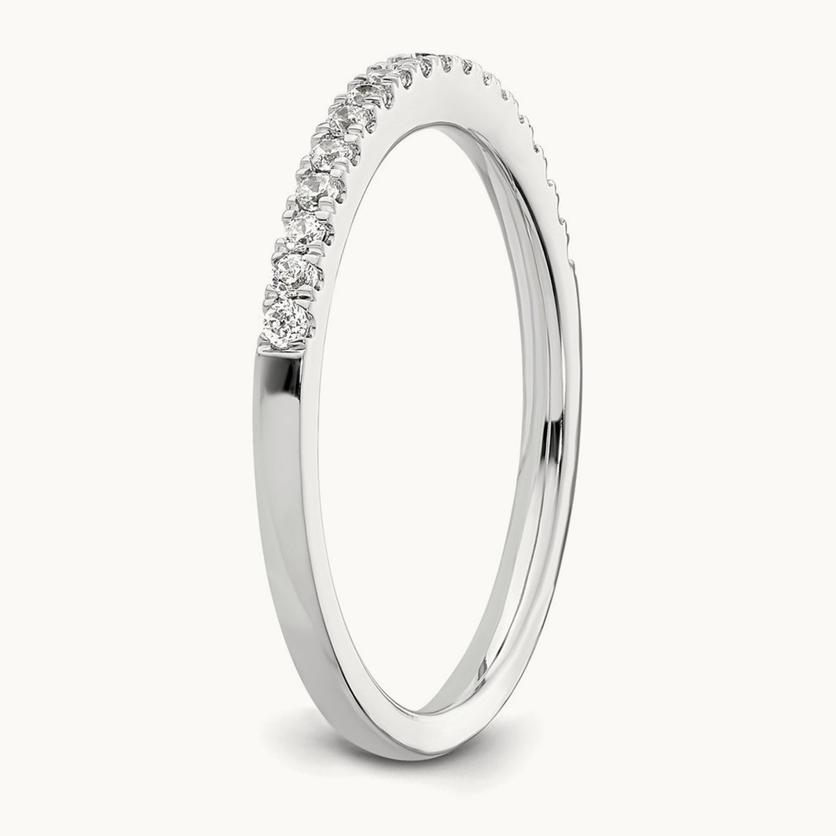 Diamond Wedding Band — 14K White Gold, 7