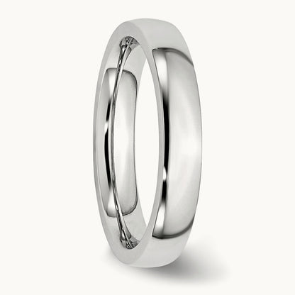 Cobalt Polished Half Round Band — 4mm