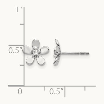 Diamond Earrings, 14K White Gold