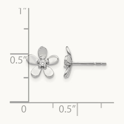 Diamond Earrings, 14K White Gold