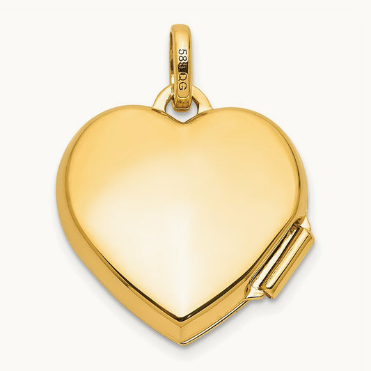 CHASE THE RAINBOW Heart Locket — 14K Two-Tone Gold