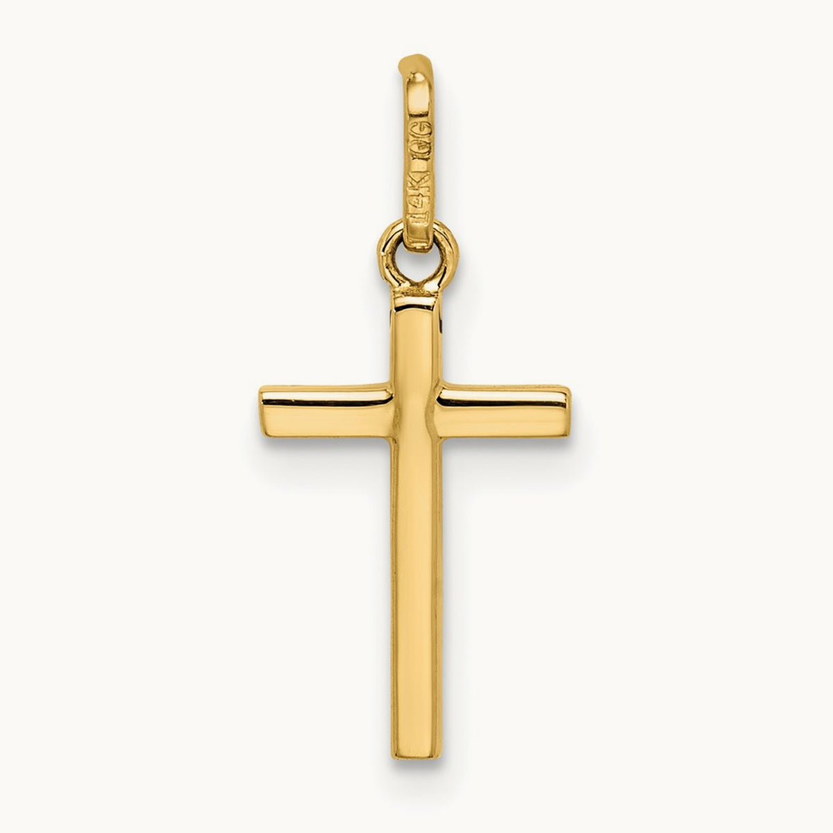 Polished Cross Pendant, 14K