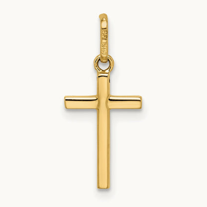Polished Cross Pendant, 14K