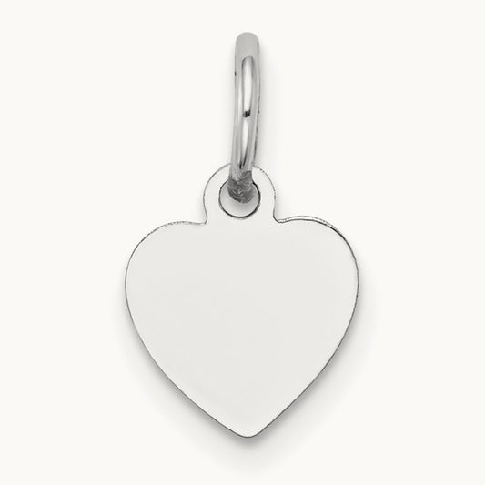 Plain .009 Gauge Engravable Heart Charm — 14mm