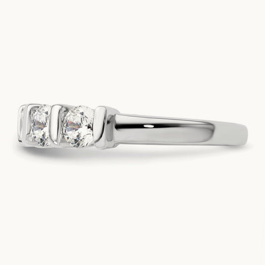 5-Stone Diamond Band, 14K White Gold