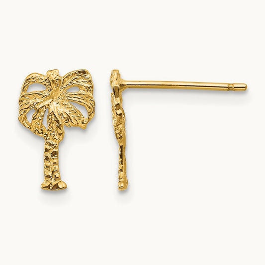 Palm Tree Post Earrings — photo set