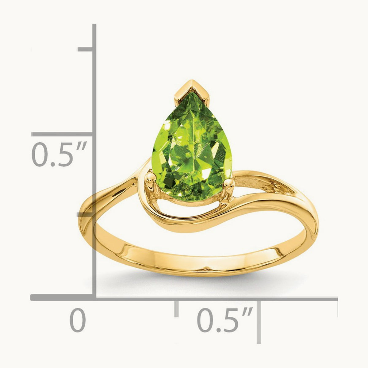 Pear Peridot ring — photo set