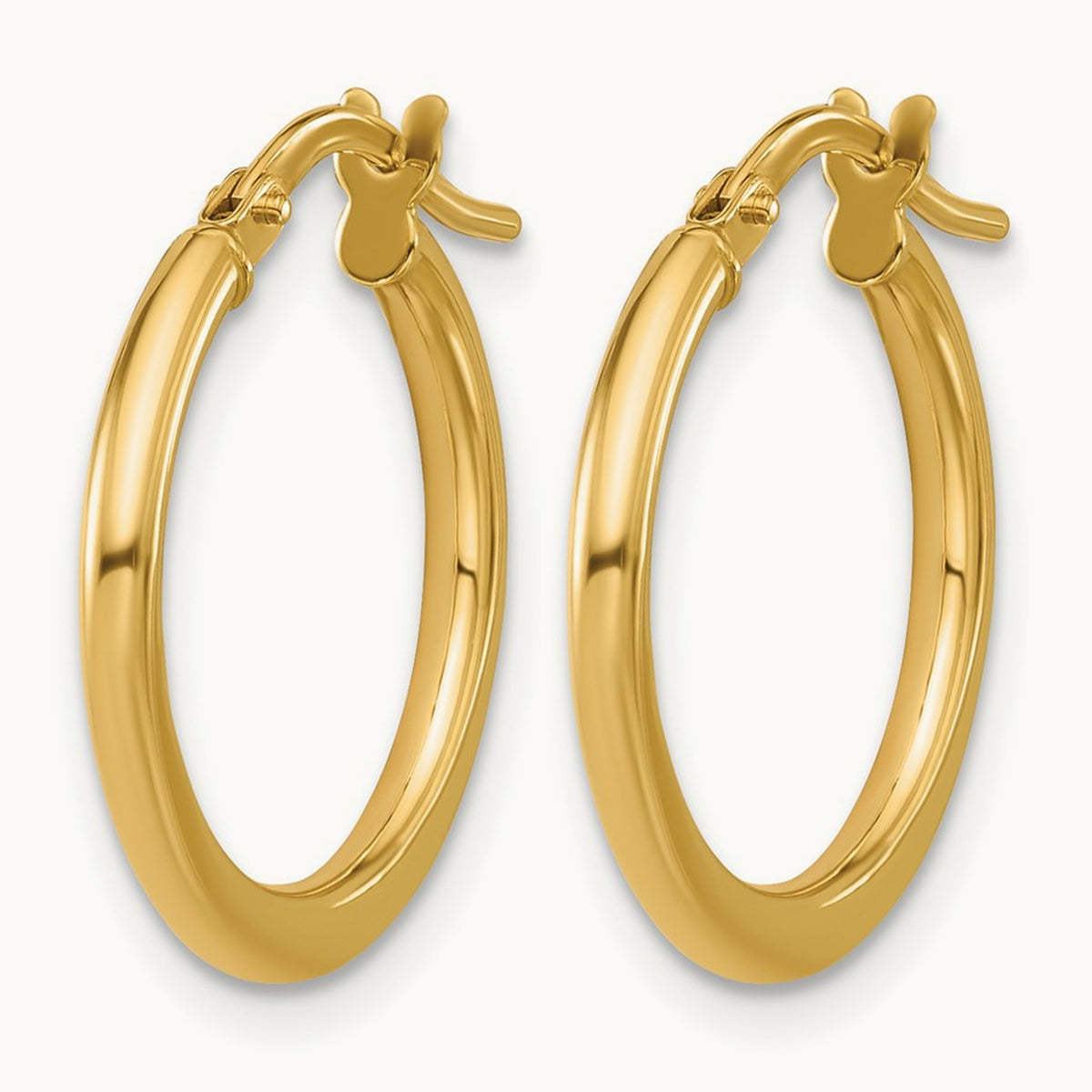 Polished Round Hoop Earrings — Leslie's — 20mm