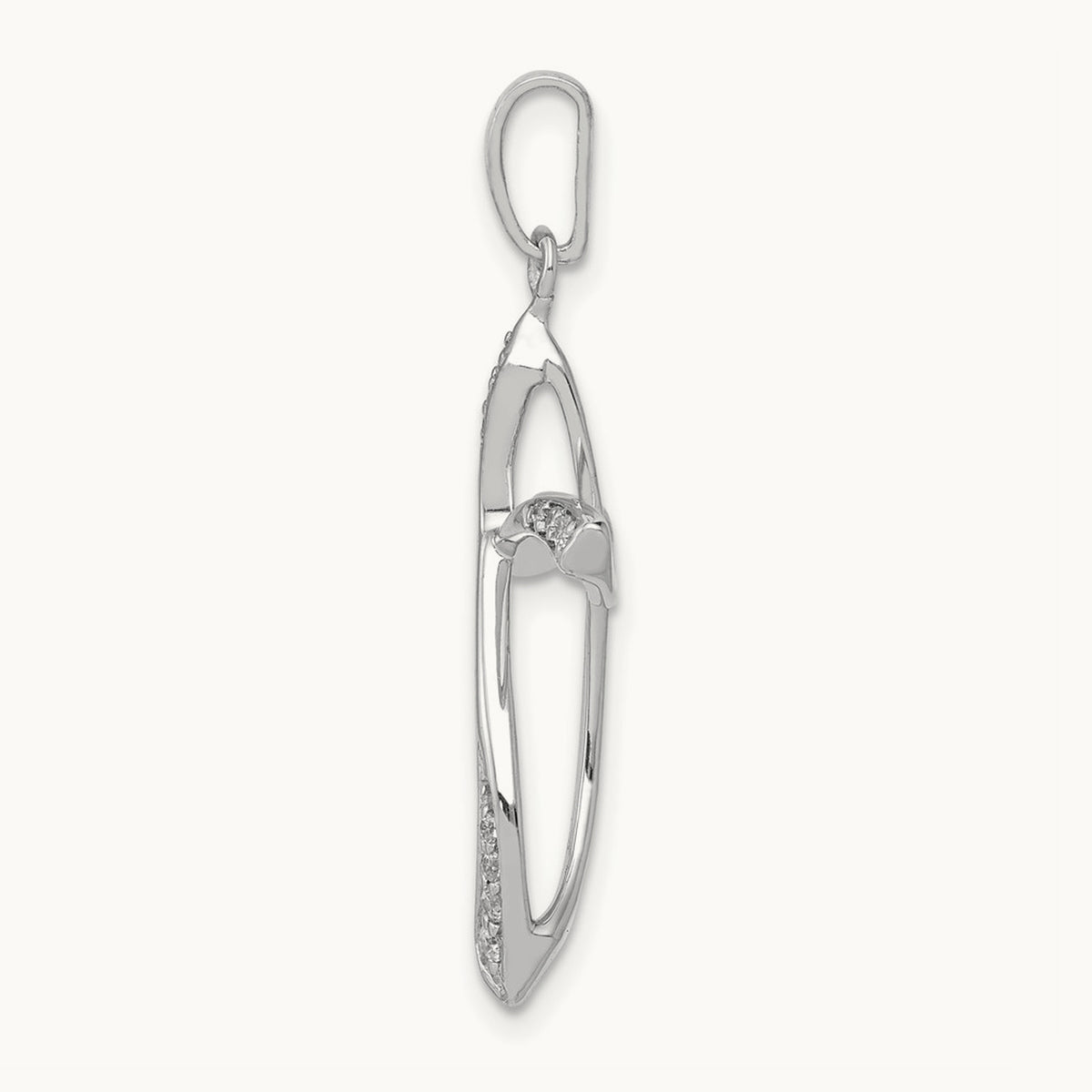 Cross Pendant, 0.07 ct tw Lab-Grown Diamond — 14K White Gold