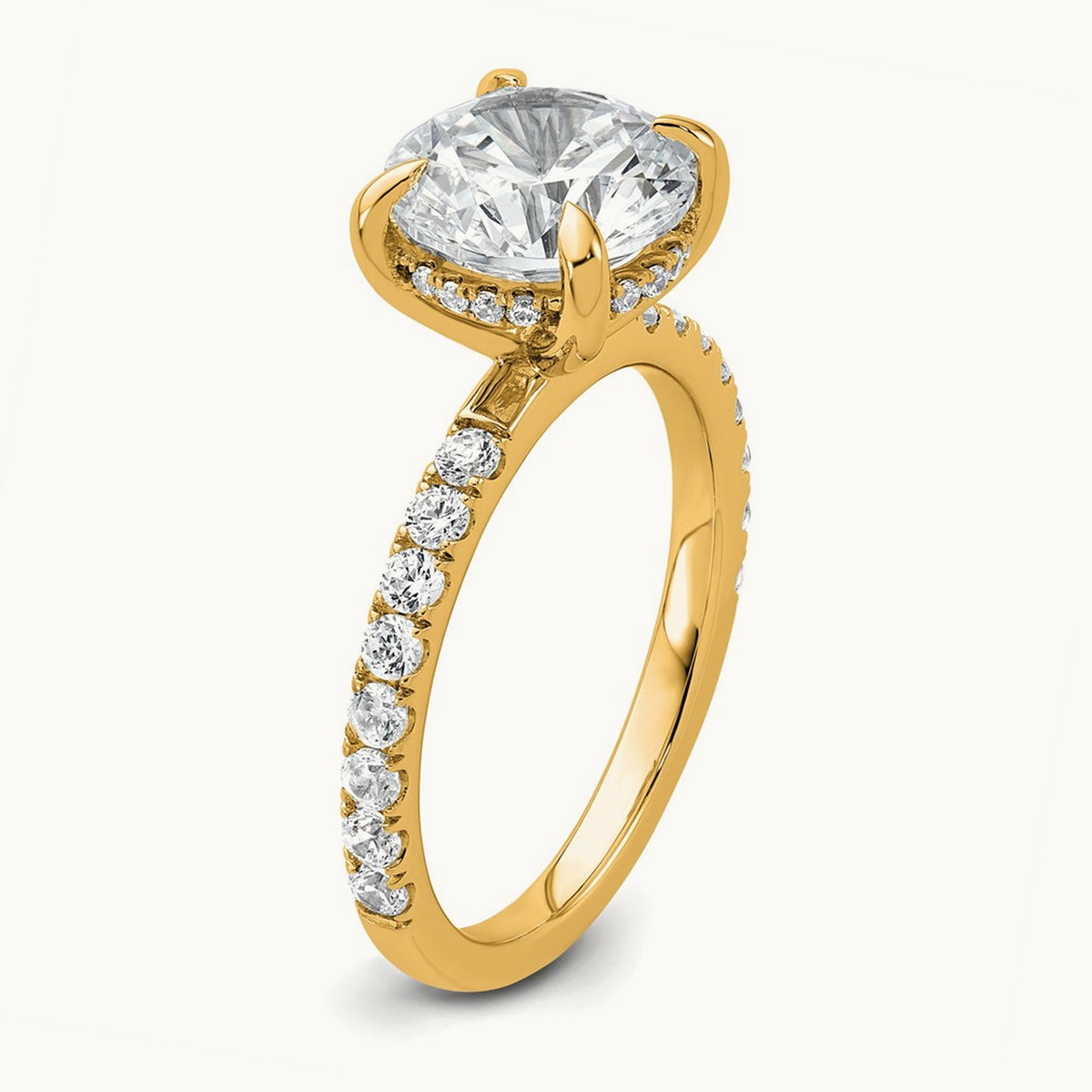 Round Solitaire Engagement Ring, 1.25-3.50 ct tw Lab-Grown Diamond — 14K Yellow Gold, 7 (3)