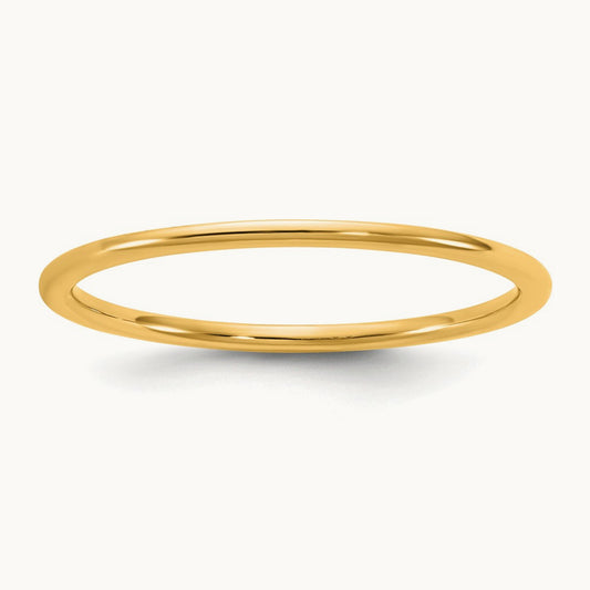 Lightweight Comfort Fit Band, 1mm, 10K Yellow Gold