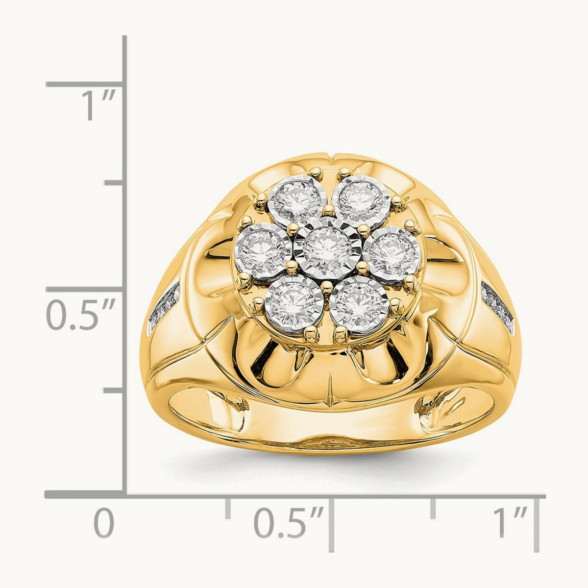 Diamond Mens Ring, 14K