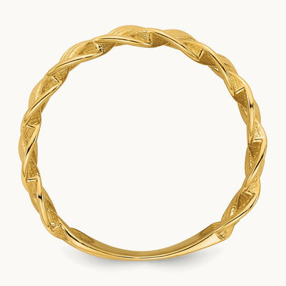 Polished Fancy Braided Ring, 14K