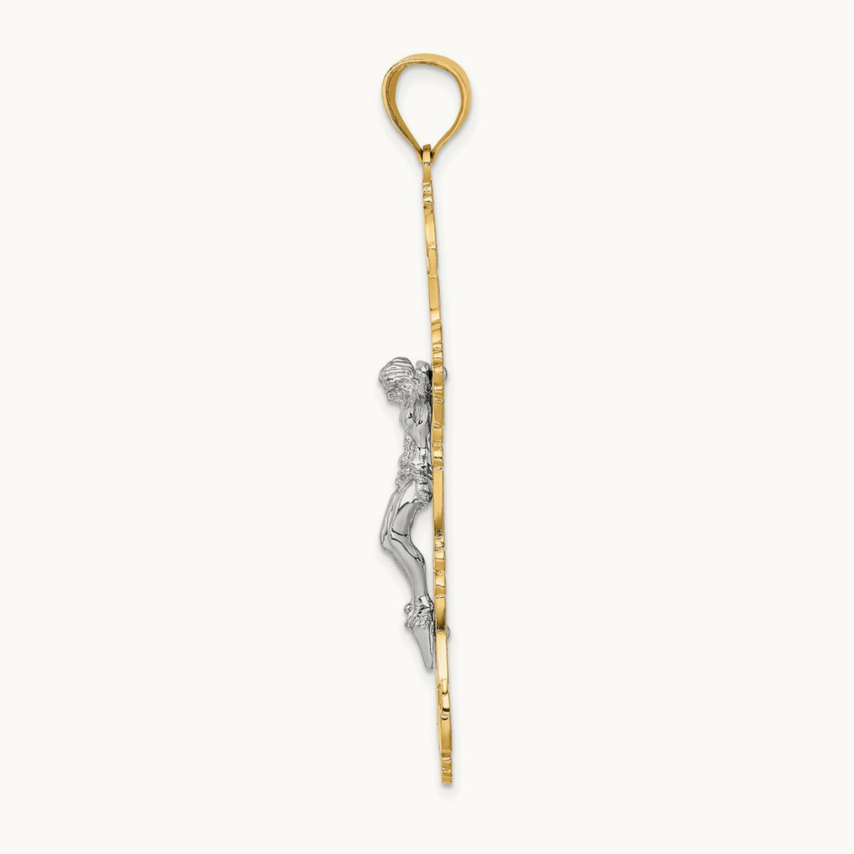 Crucifix Charm, 14K Two-tone