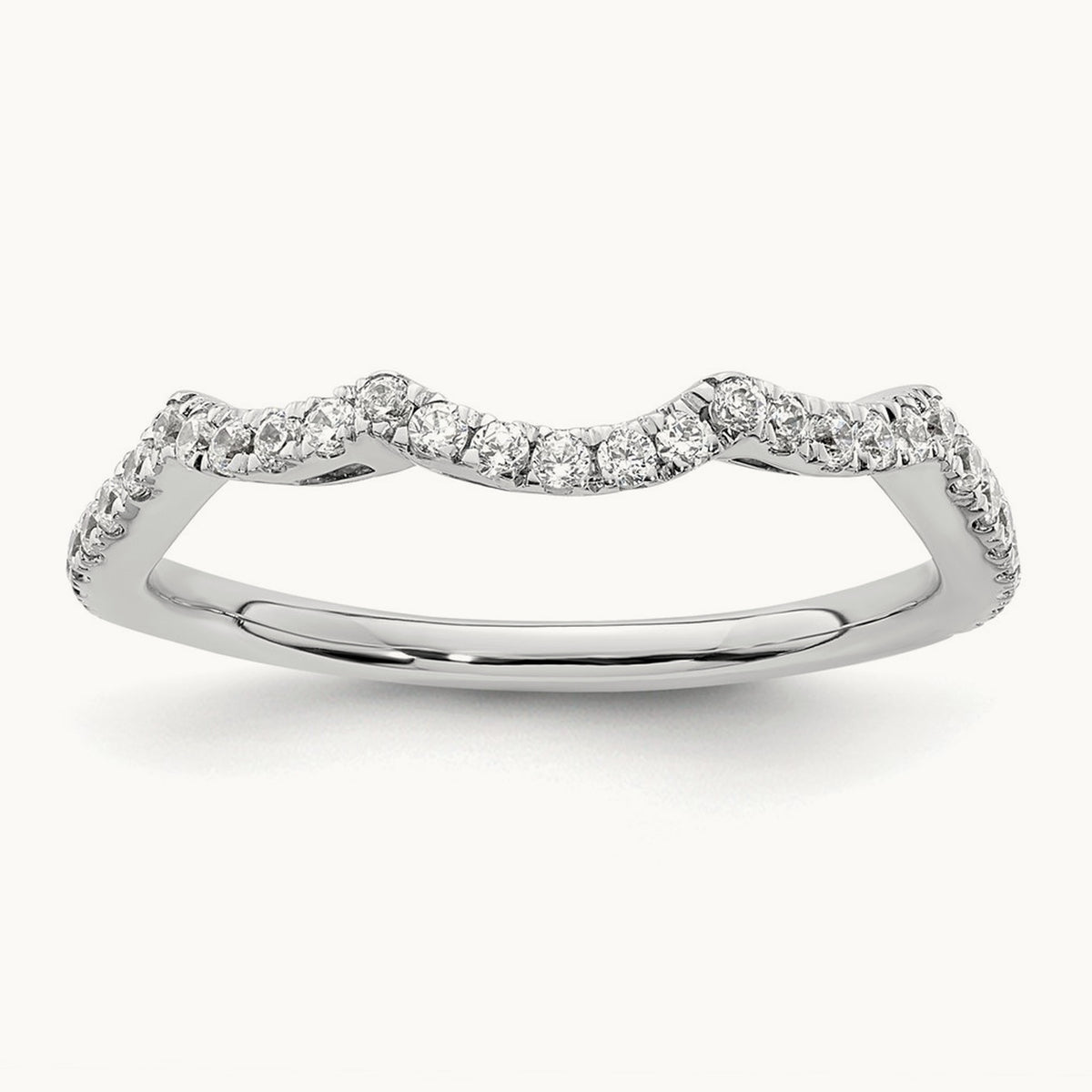 Diamond Wedding Band, 14K White Gold