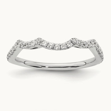 Diamond Wedding Band, 14K White Gold