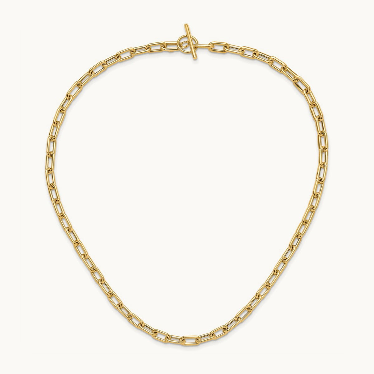 Polished Fancy Toggle Link Necklace, 14K