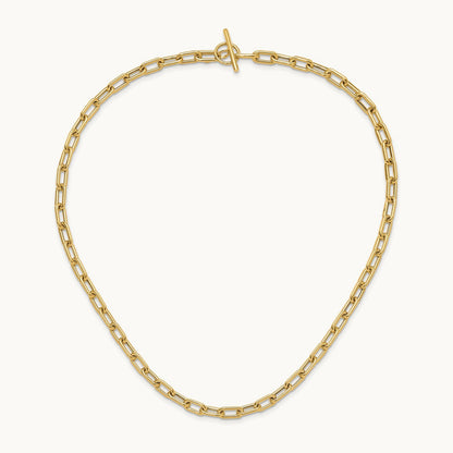 Polished Fancy Toggle Link Necklace, 14K