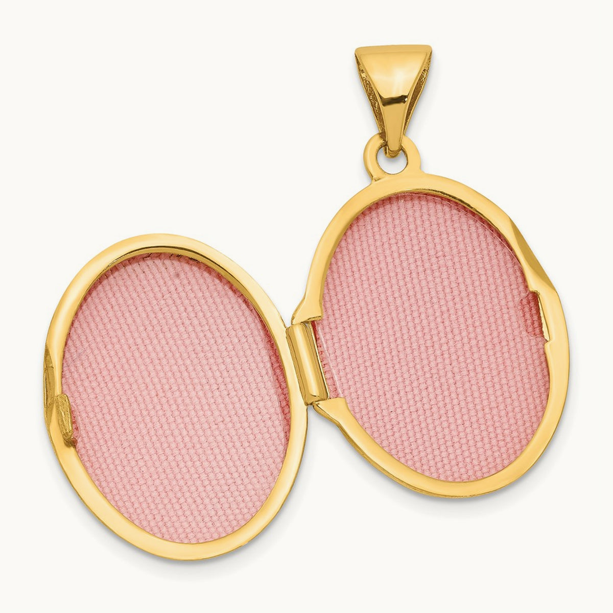 Floral Oval Locket — 14K Yellow Gold