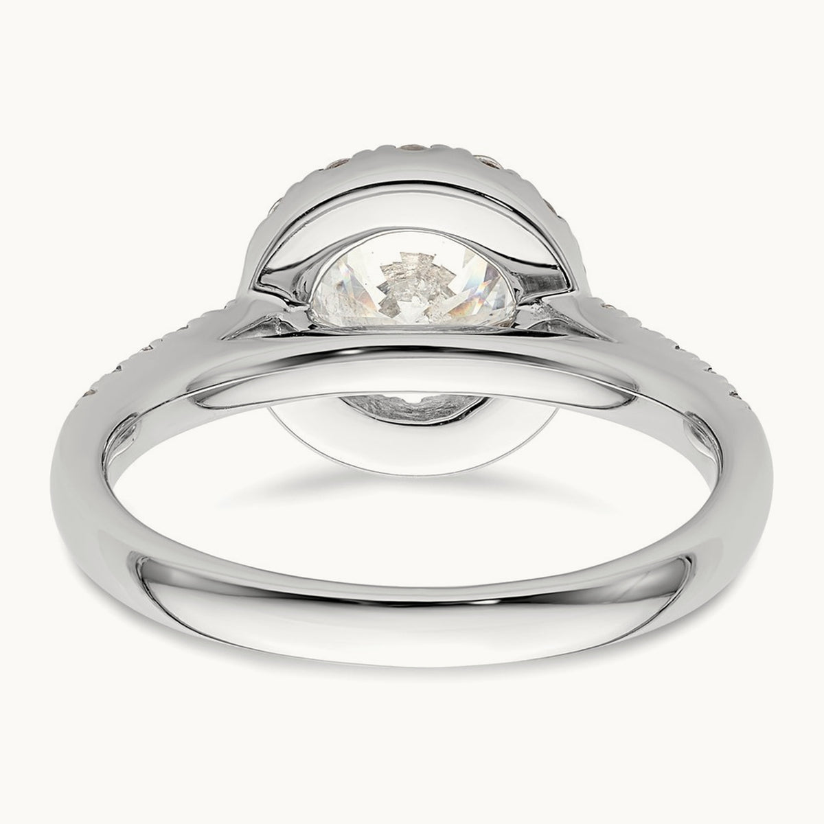 Round Semi-Mount Halo Engagement Ring, 0.15-0.50 ct tw — 5/8 ct, 14K White Gold